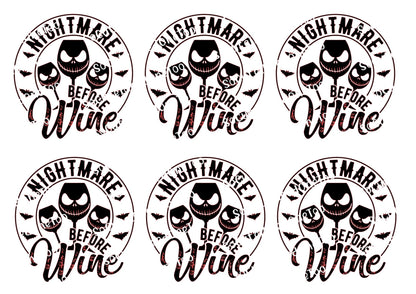 Jack - Nightmare before Wine Waterslide Decals | Easy Application - SoCuteINeedOneToo