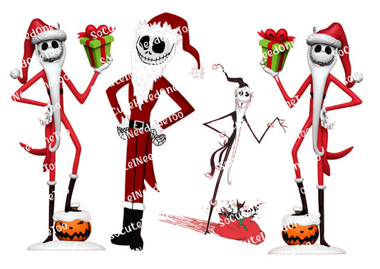 Jack Skellington Santa Suit Waterslide Decals - Nightmare Before Christmas