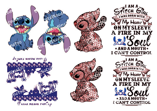 Calcomanías para toboganes acuáticos de Lilo &amp; Stitch - Soy una chica Stitch 