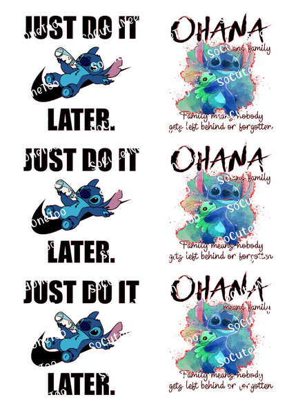 Lilo & Stitch Waterslide Decals - 15 Full Sheets for Fun Crafts and DIYs - SoCuteINeedOneToo
