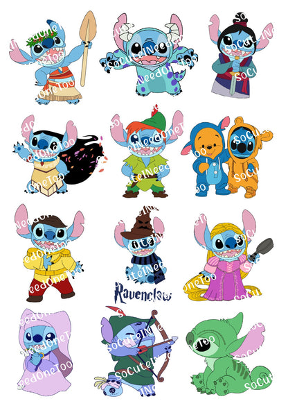 Lilo & Stitch Waterslide Decals - 15 Full Sheets for Fun Crafts and DIYs - SoCuteINeedOneToo