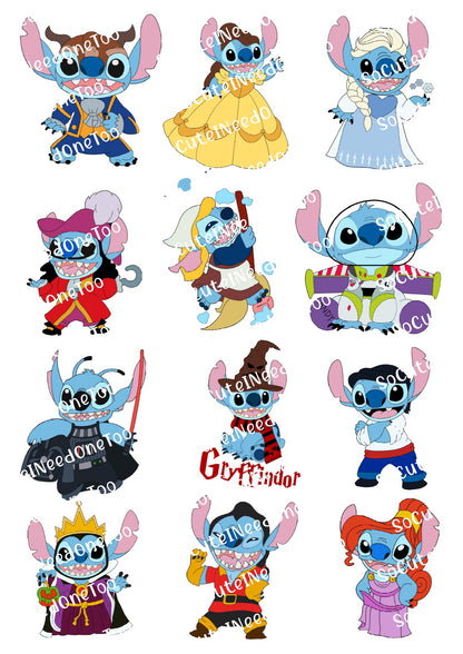 Lilo & Stitch Waterslide Decals - 15 Full Sheets for Fun Crafts and DIYs - SoCuteINeedOneToo