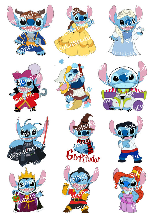 Lilo & Stitch Waterslide Decals - 15 Full Sheets for Fun Crafts and DIYs - SoCuteINeedOneToo