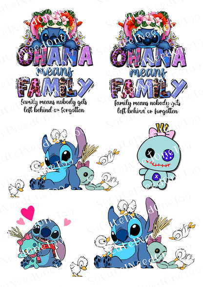Lilo & Stitch Waterslide Decals - 15 Full Sheets for Fun Crafts and DIYs - SoCuteINeedOneToo
