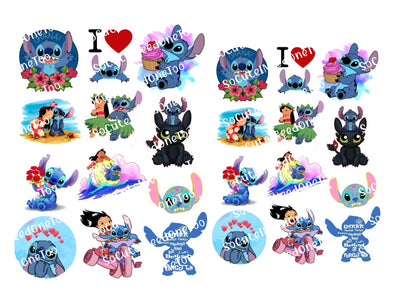 Lilo & Stitch Waterslide Decals - 15 Full Sheets for Fun Crafts and DIYs - SoCuteINeedOneToo
