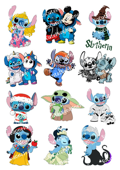 Lilo & Stitch Waterslide Decals - 15 Full Sheets for Fun Crafts and DIYs - SoCuteINeedOneToo
