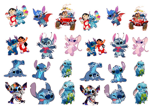Lilo & Stitch Waterslide Decals - 15 Full Sheets for Fun Crafts and DIYs - SoCuteINeedOneToo
