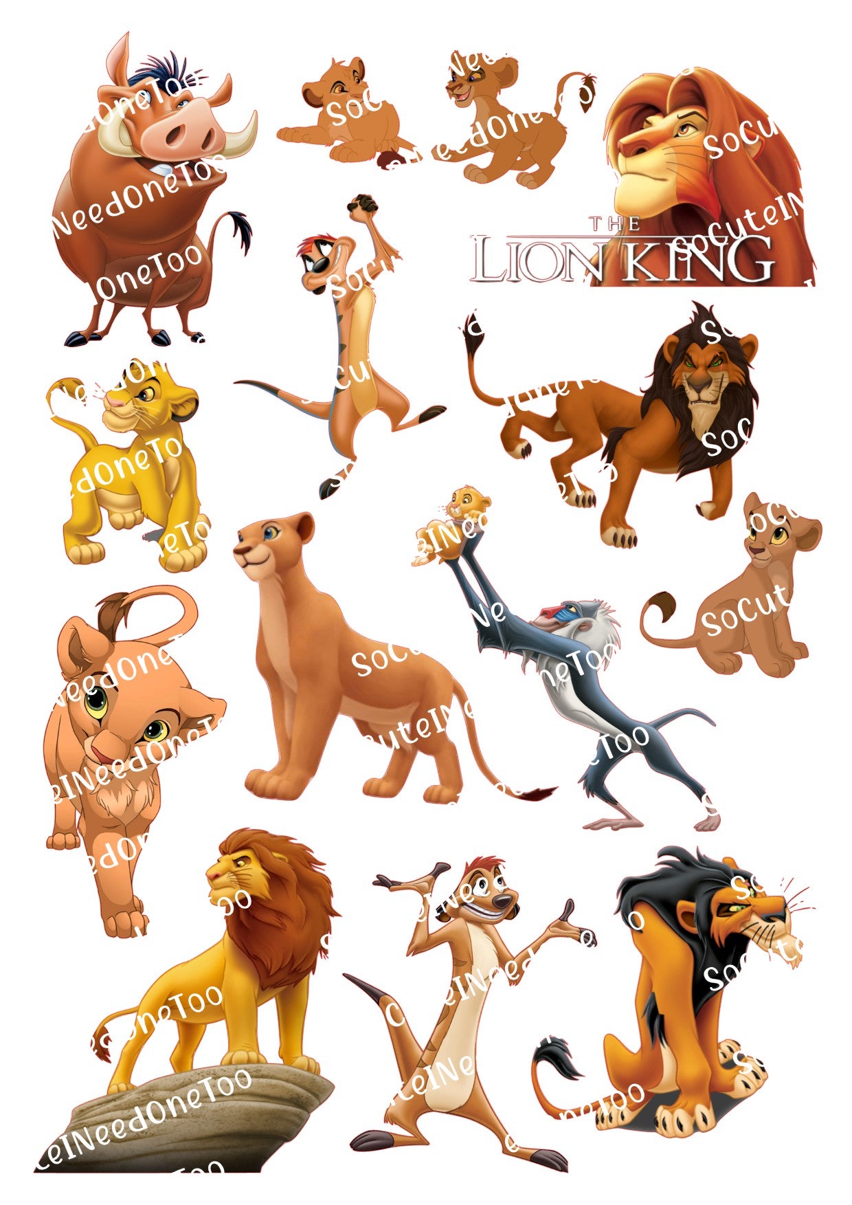 Calcomanías para toboganes acuáticos del Rey León n.º 2 