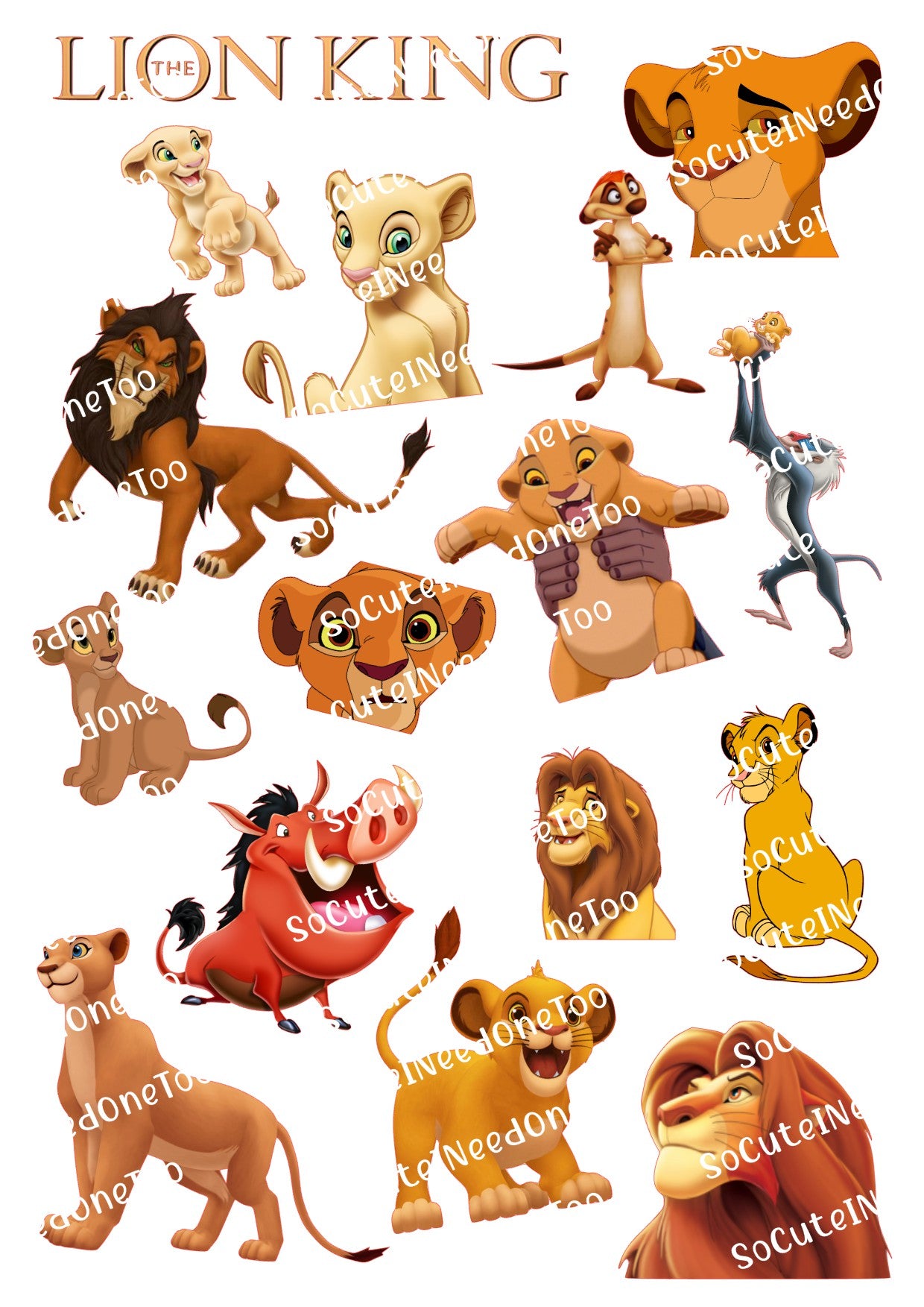 Calcomanías para toboganes acuáticos del Rey León n.º 2 