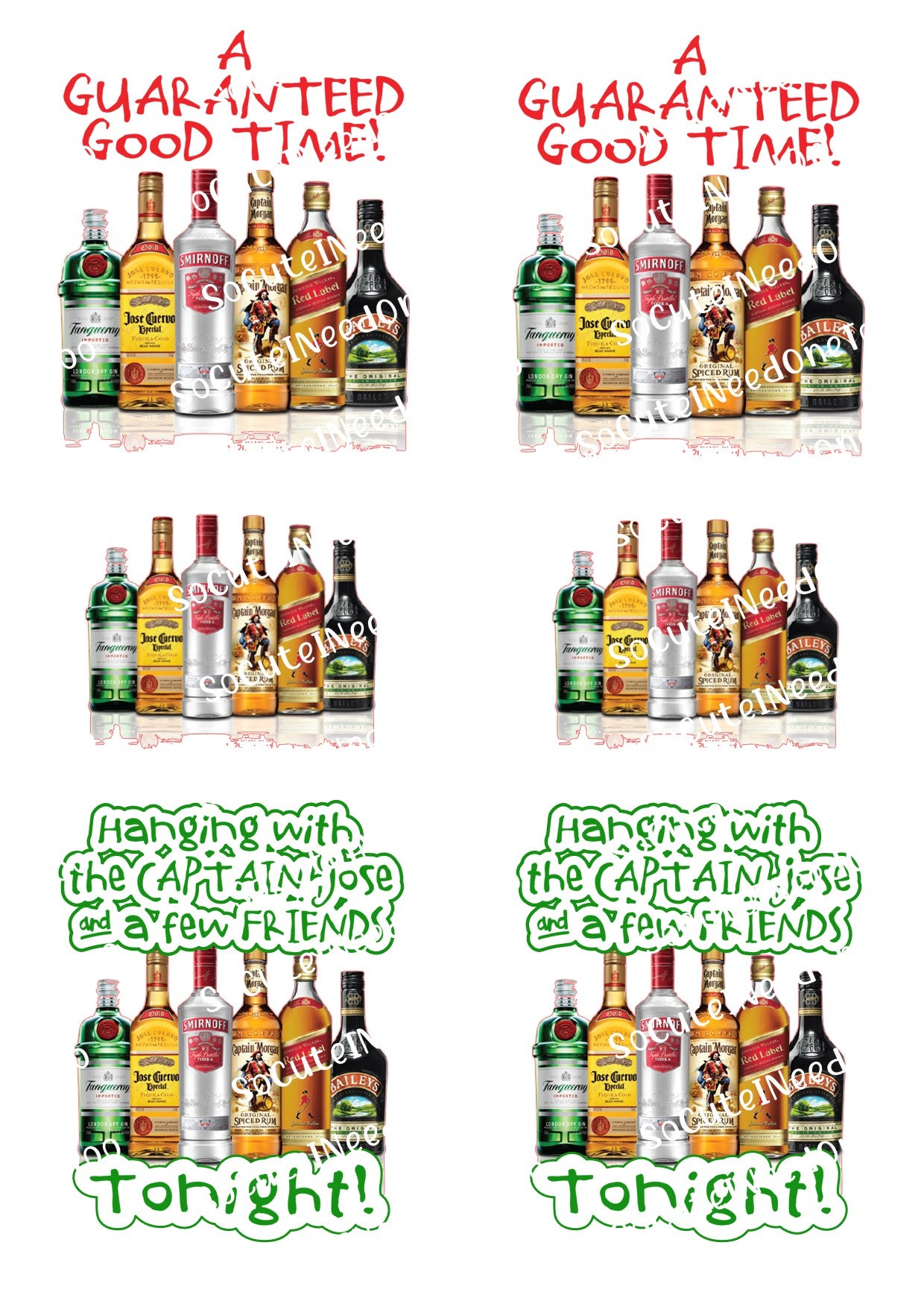 Liquor friends funny drinking waterslide decals for tumblers