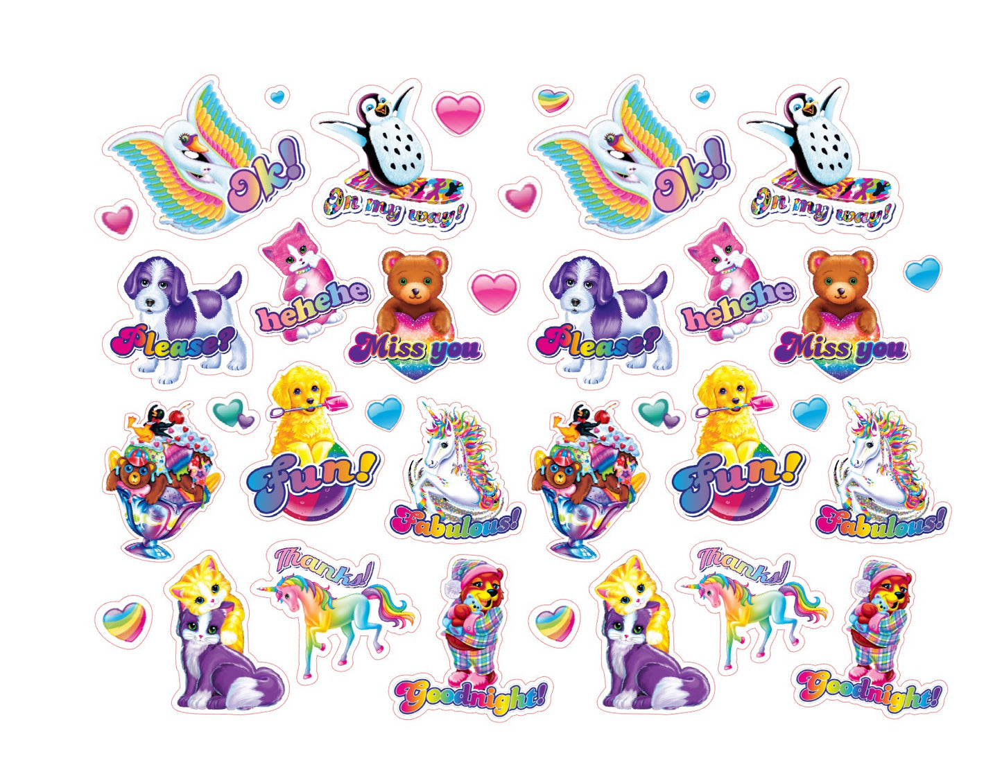 Calcomanías para toboganes de agua de Lisa Frank 