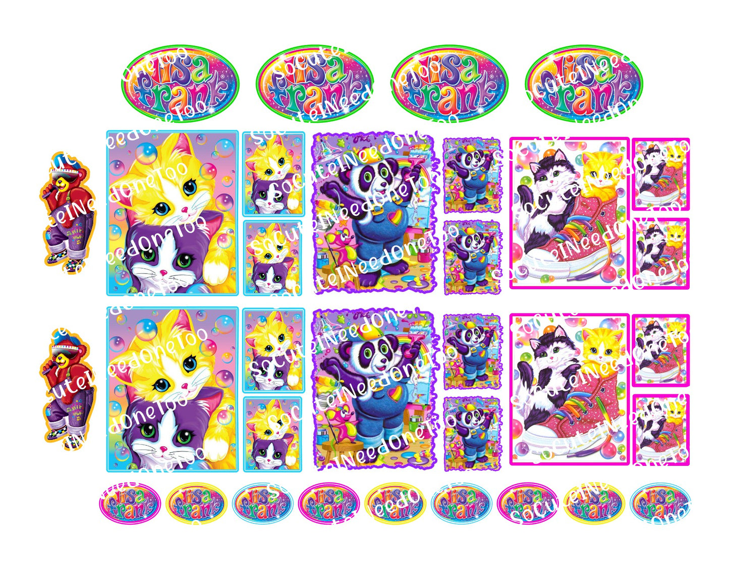 Calcomanías para toboganes de agua de Lisa Frank 