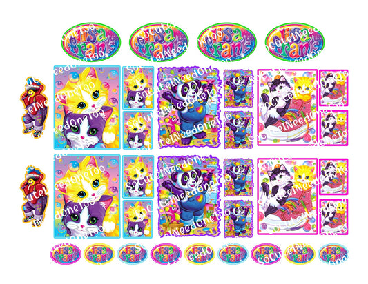 Calcomanías para toboganes de agua de Lisa Frank 