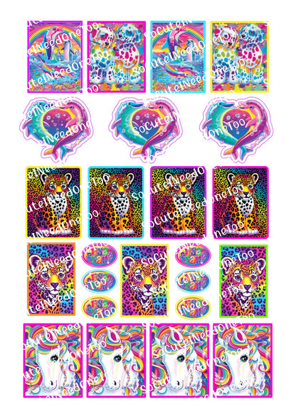 Calcomanías para toboganes de agua de Lisa Frank 