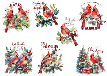 M-Red Cardinals Waterslide Decals SoCuteINeedOneToo