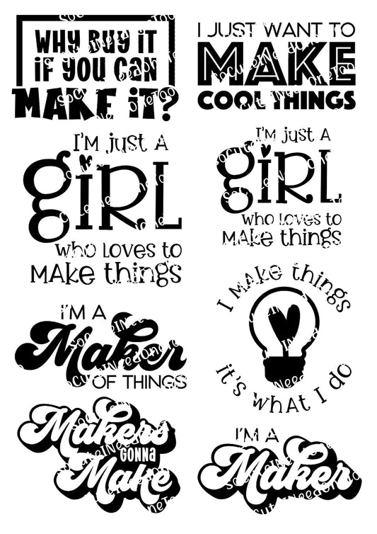 Maker of Things Waterslide Decals – Crafter Pride Designs for Tumblers