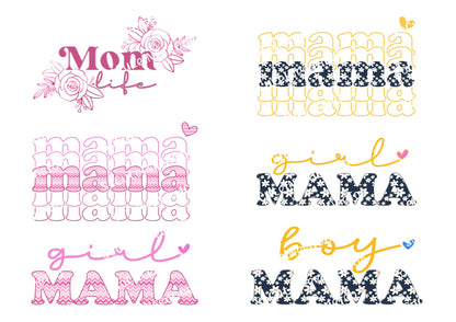 Mama & Mama's Boy Waterslide Decals - Matching Mother Son Decals for Tumblers