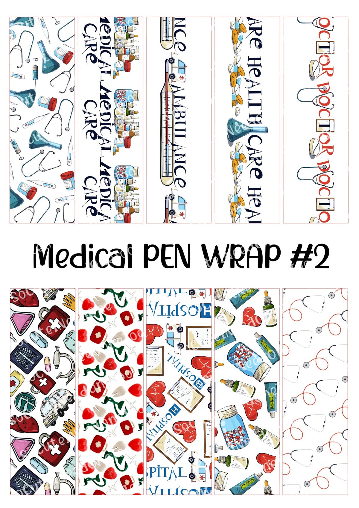 Medical Pen Wraps #2 – Healthcare Designs for Bic Pens
