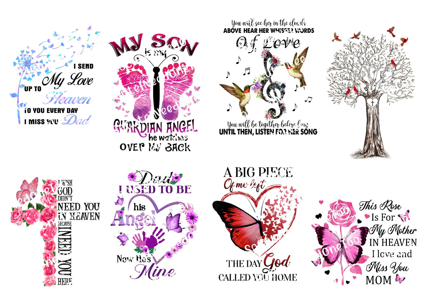 Memorial Album Waterslide Decals - SoCuteINeedOneToo