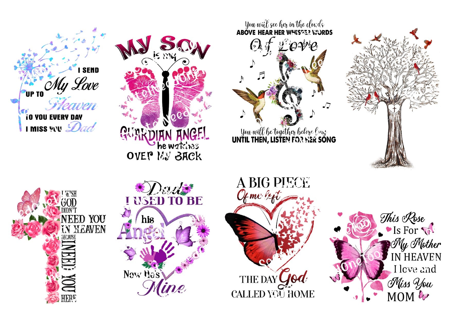 Memorial Album Waterslide Decals - SoCuteINeedOneToo