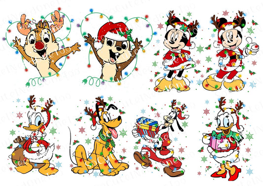 Mickey Christmas #2 Waterslide Decals
