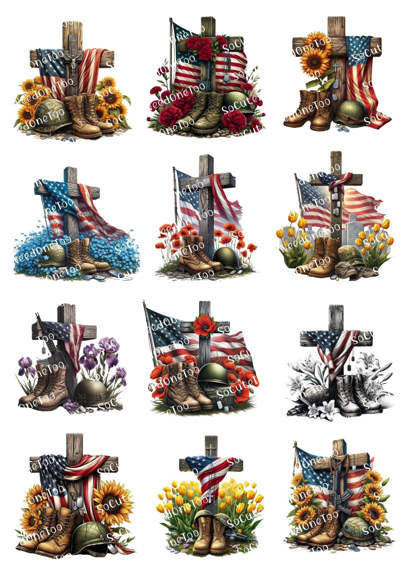 Memorial Album Waterslide Decals