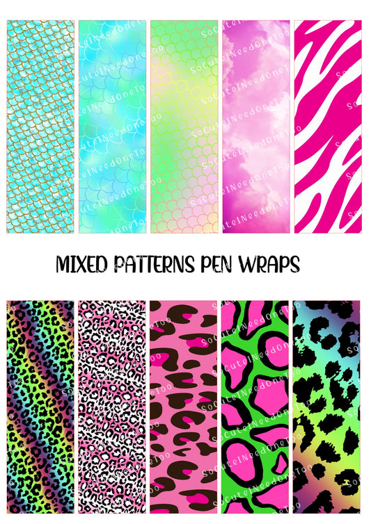 Fundas para bolígrafos con patrones variados 