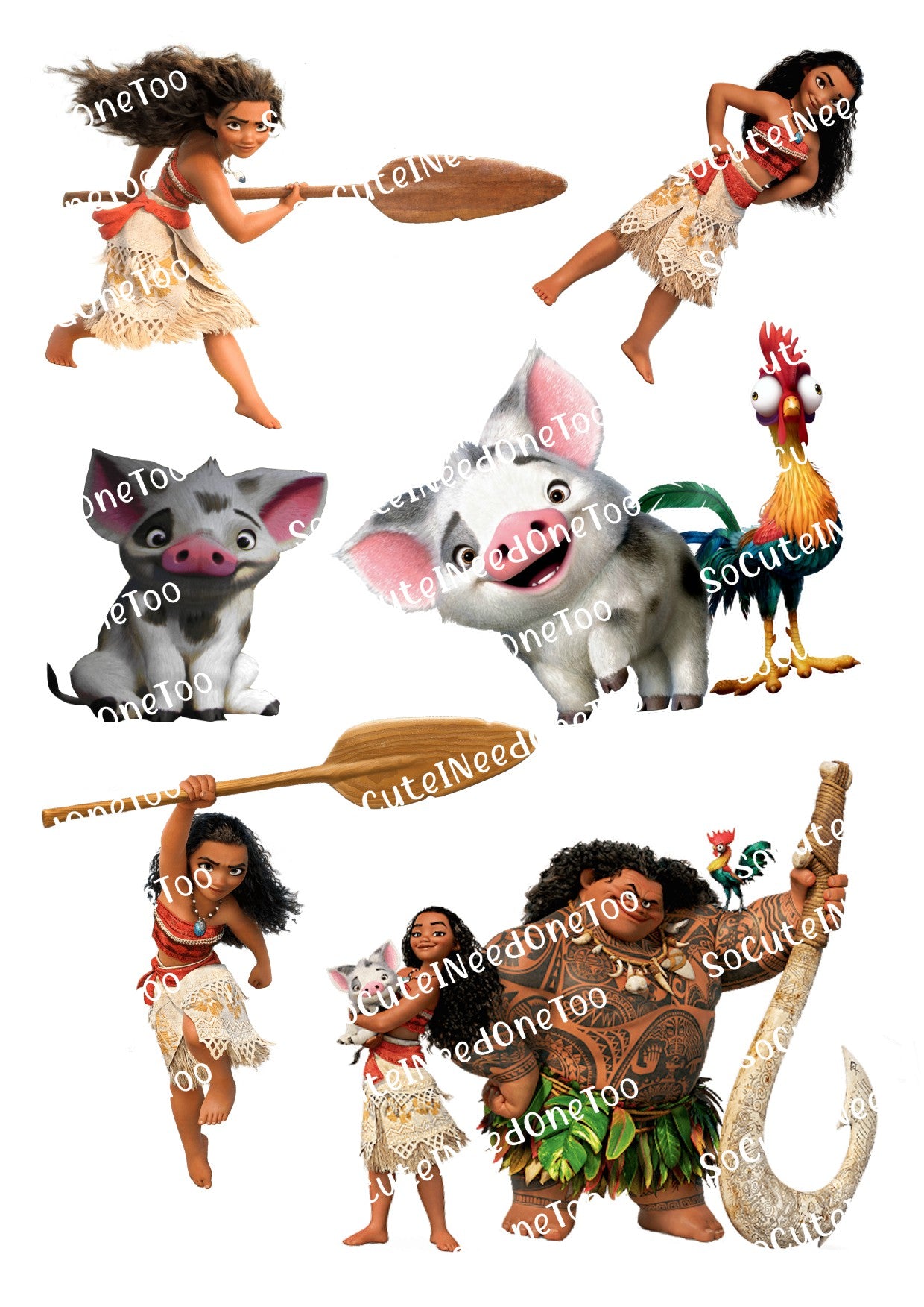 Calcomanías para toboganes acuáticos de Moana n.° 2 