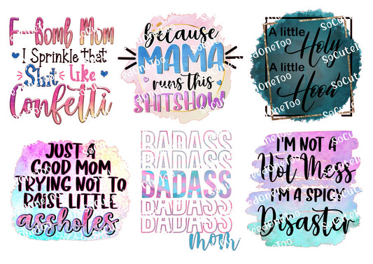 Mom #1 waterslide decal sheet – mom grandma nana & mimi designs for tumblers