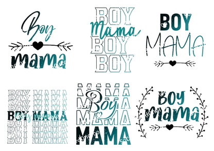 Mama & Mama's Boy Waterslide Decals - Matching Mother Son Decals for Tumblers