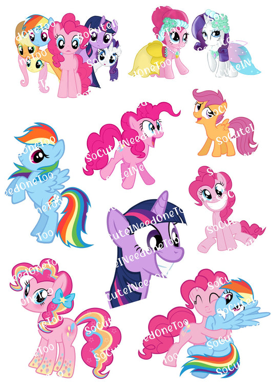 Calcomanías para toboganes acuáticos de My Little Pony 