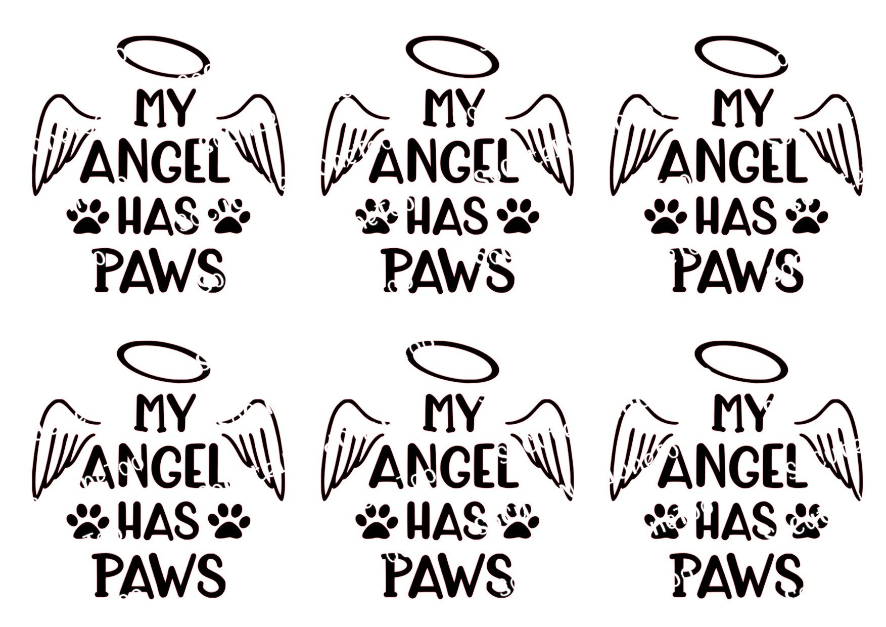My Angel Has Paws Waterslide Decals - SoCuteINeedOneToo