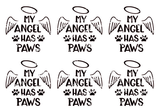 My Angel Has Paws Waterslide Decals - SoCuteINeedOneToo
