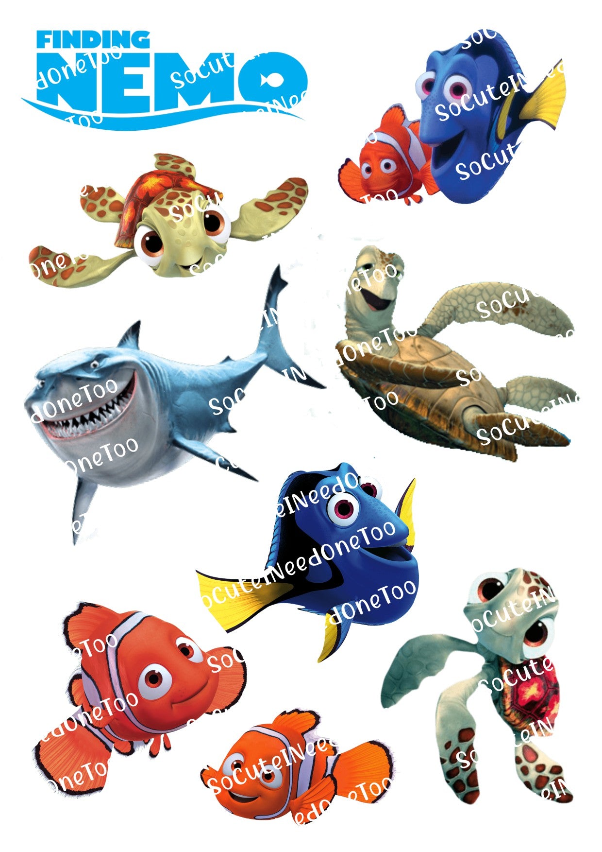 Calcomanías para toboganes acuáticos NEMO