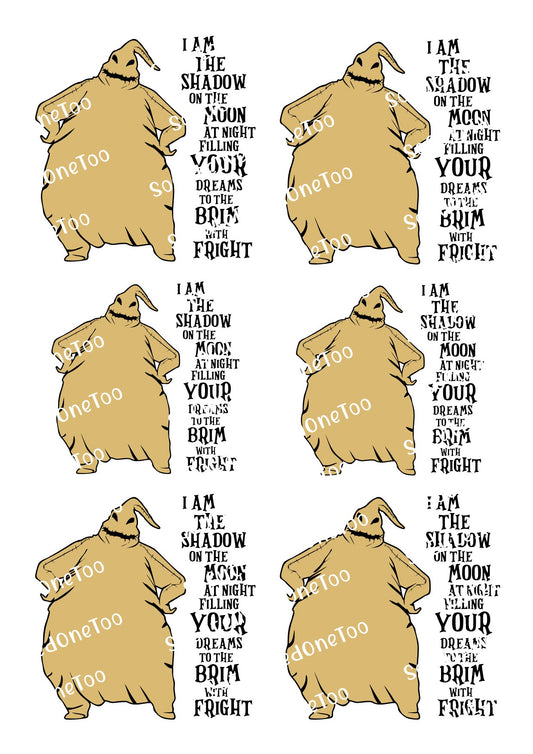 Oogie Boogie Waterslide Decals - Nightmare Before Christmas