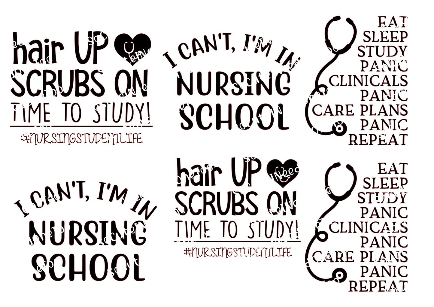 Escuela de enfermería en papel transparente/blanco para toboganes de agua, listo para usar 