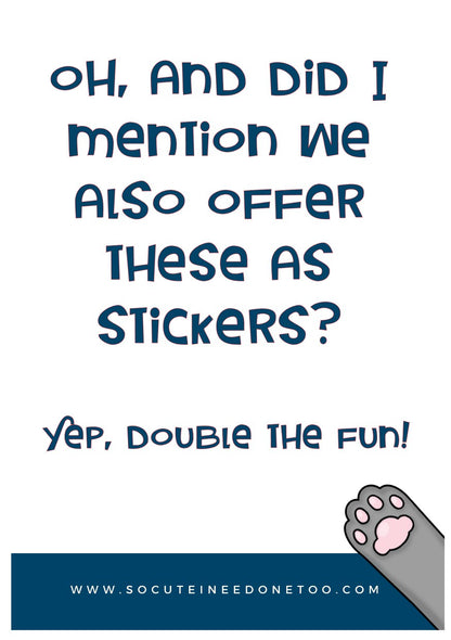 Halloween Serial Killer Cats Waterslide Decals - Chucky & Myers Kitties