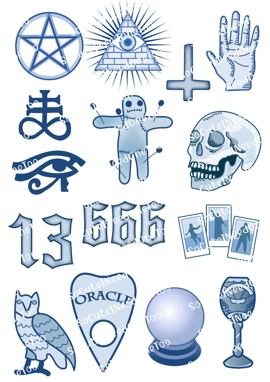 Ouija Waterslide Decals - Mystical Ouija Board Designs for Tumblers