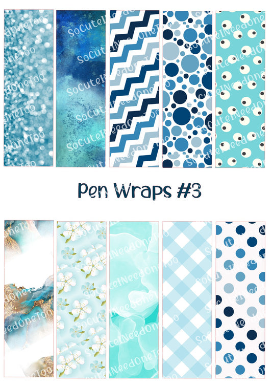 Pen Wraps Waterslide Designs #3 – Elegant Bic Pen Wrap Designs