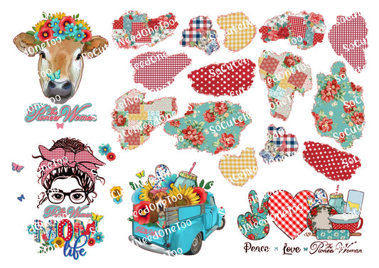 Calcomanías para toboganes de agua de Pioneer Woman 