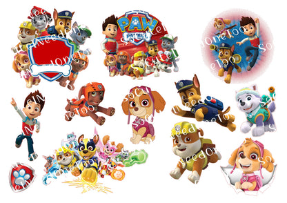 3 Puppy Pals Waterslide Decals - Adorable Dog Designs