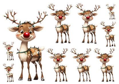 Rudolph and Friends Waterslide Decals – Classic Christmas Reindeer Designs