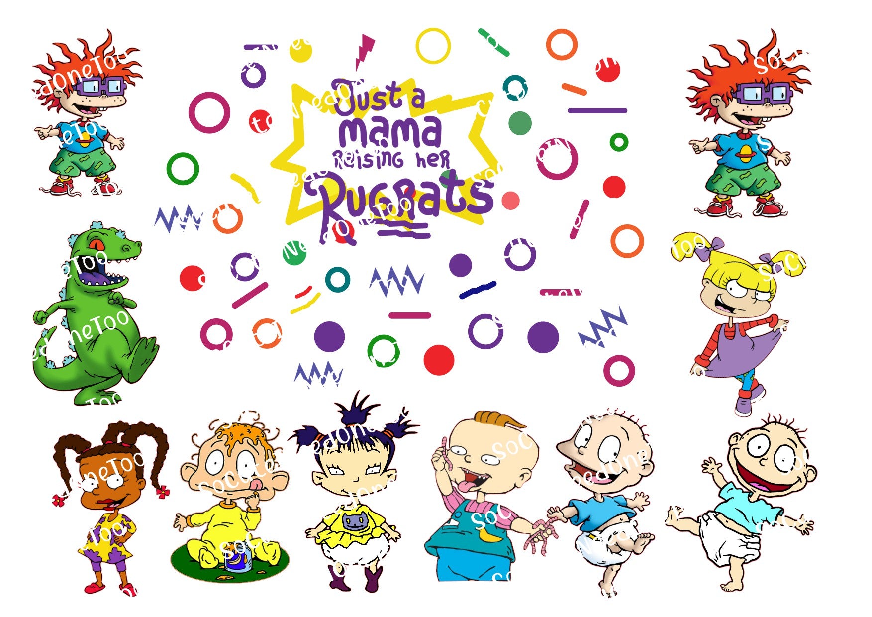 Cartoon characters from 'Just a Mama Raising her Rugrats'  