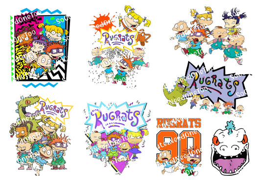 Rugrats - Group Picture on Laser Waterslide Paper - SoCuteINeedOneToo