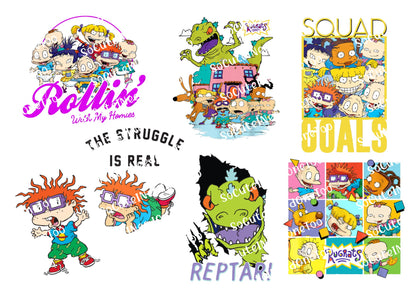 Rugrats - Group Picture on Laser Waterslide Paper - SoCuteINeedOneToo