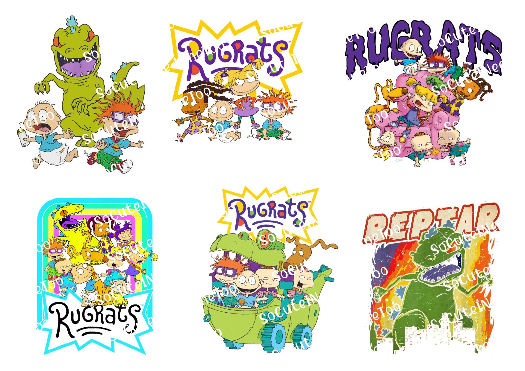 Rugrats - Group Picture on Laser Waterslide Paper - SoCuteINeedOneToo
