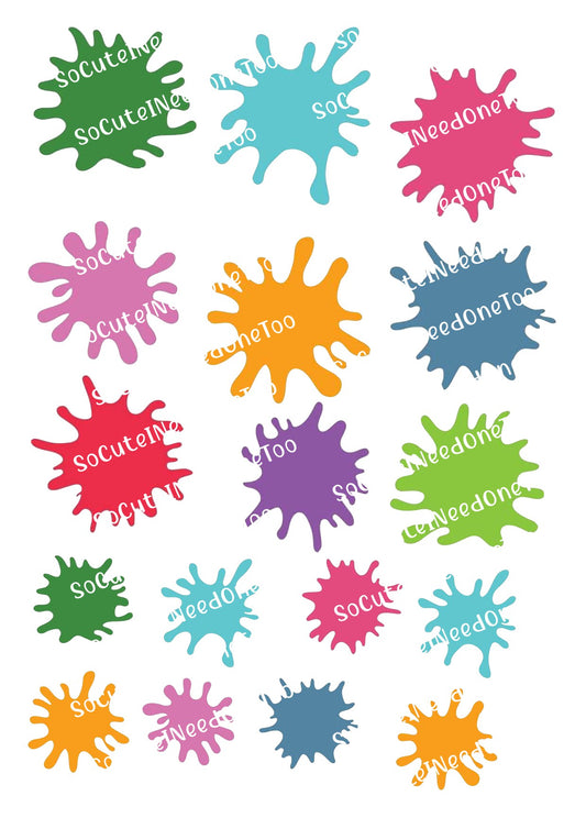 Calcomanías para toboganes acuáticos RUGRATS SPLATS 