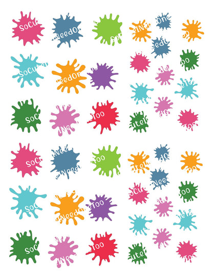 Rugrats Splats Waterslide Decals - Nostalgic 90s Characters for Crafts