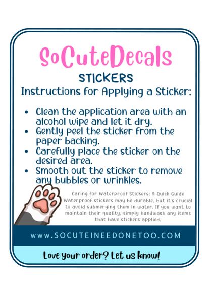 Sticker Information For Listings