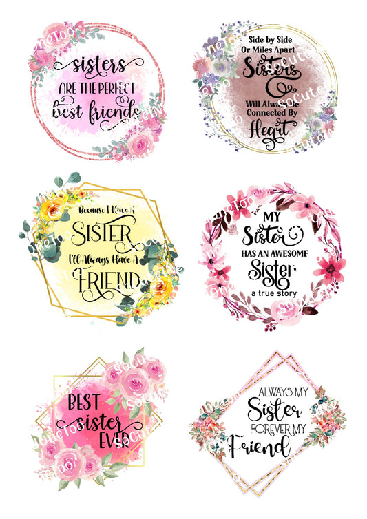 Sister #5 & Sister Angels Waterslide Decals